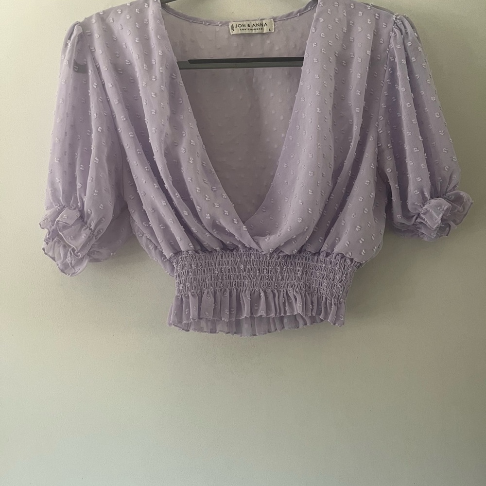 Jon & Anna Light Purple Smocked Blouse